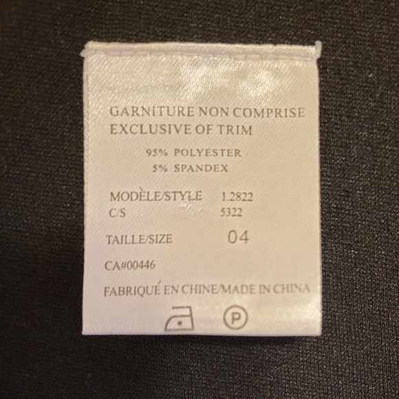 Black & white sleeveless floral dress with attached sash and bow. Size 4 - Picture 5 of 7